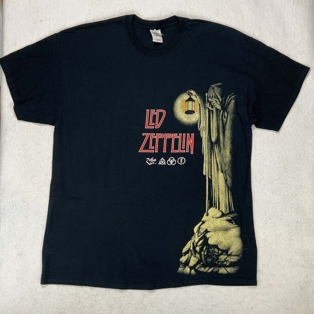 Led Zeppelin Stairway to Heaven Hermit Official Mens Black TShirt Size XL Gildan